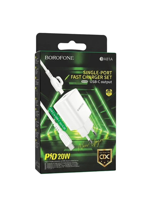 Packaging BOROFONE BA81A set con cable Lightning