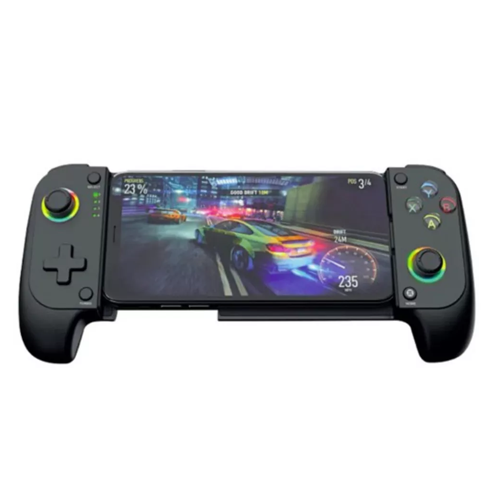 Control Primus Victor 01BT extendido sujetando un smartphone
