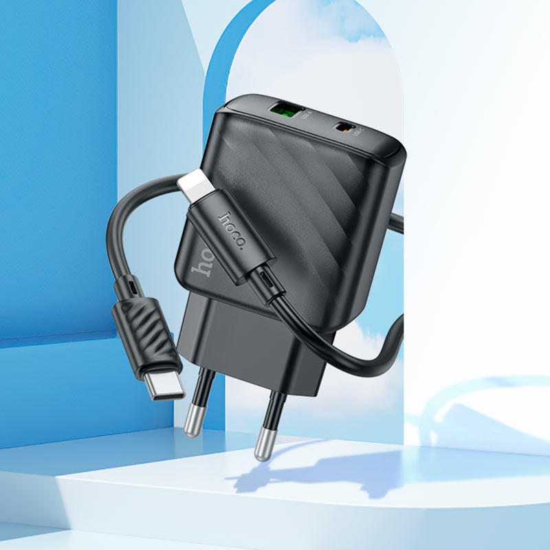 Cargador HOCO CS23A PD 30W negro