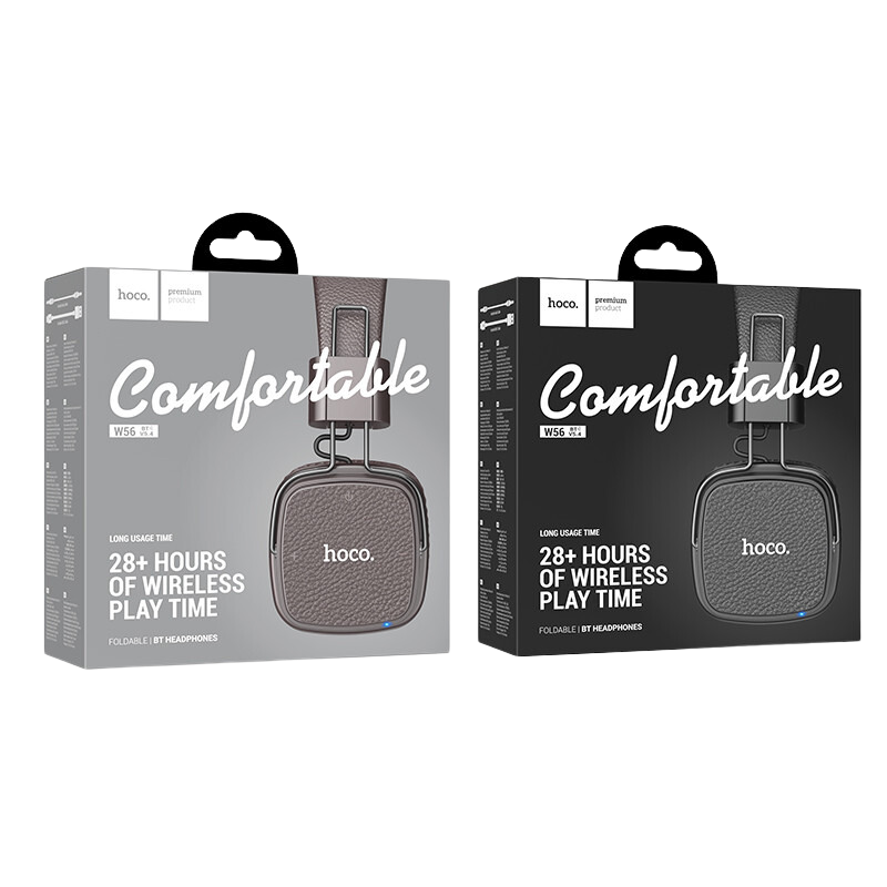 Packaging de los audífonos de diadema HOCO W56