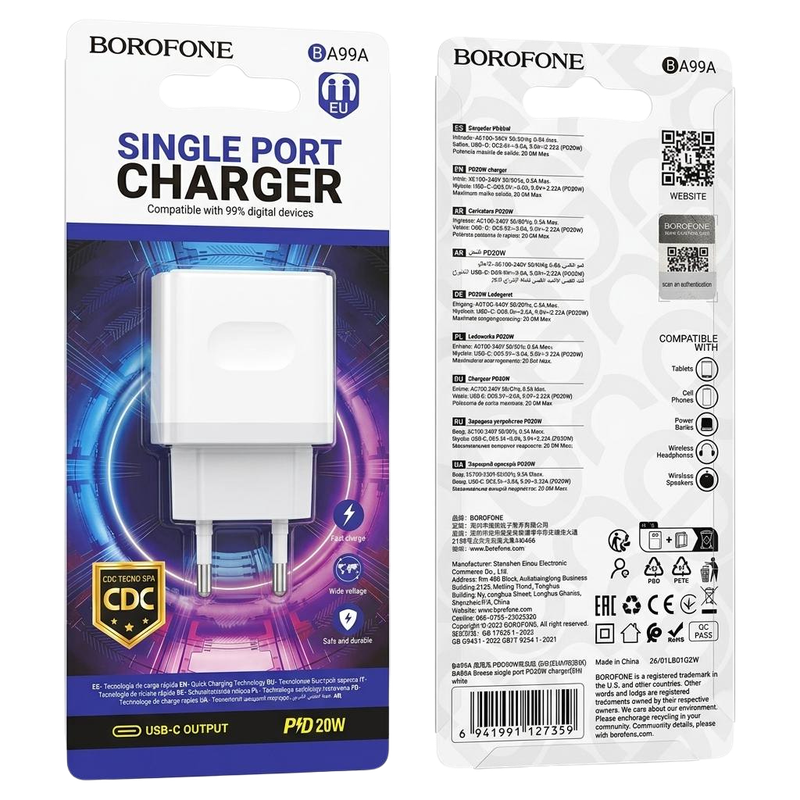 BOROFONE BA99A 20W vista en uso
