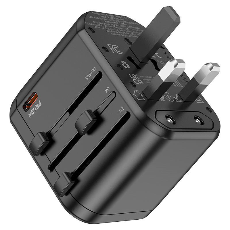 Adaptador HOCO AC15 Walker con enchufe británico