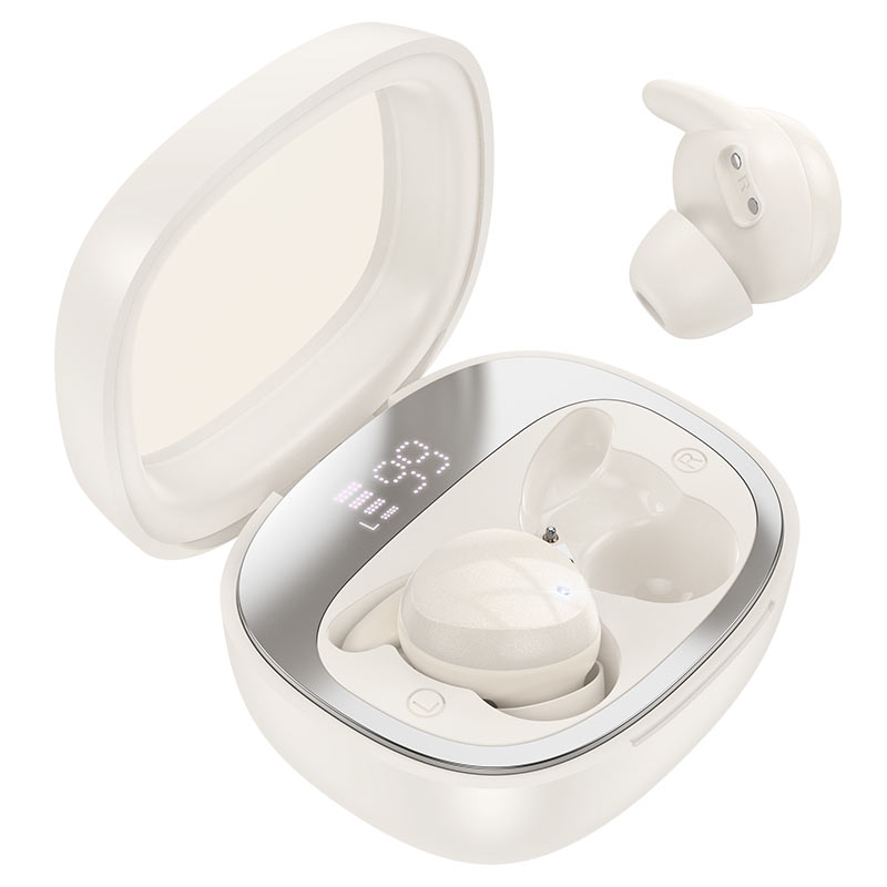 Audífonos HOCO EW65 Sleep color blanco con estuche crystal