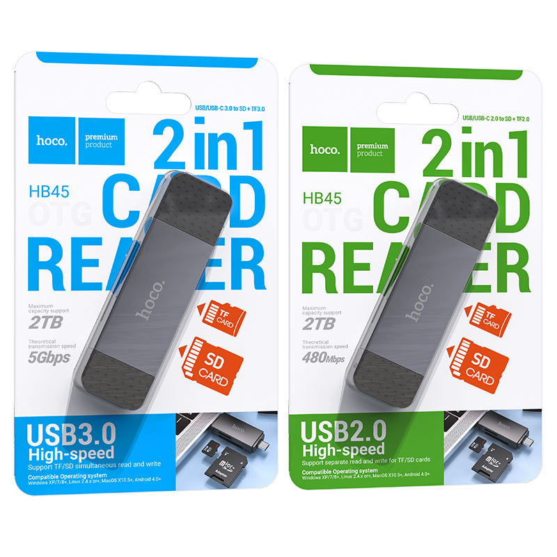 Empaque original del lector HOCO HB45 Spirit