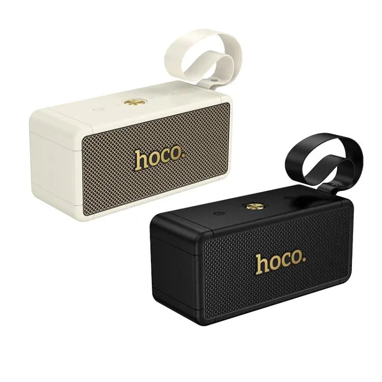 Parlante HOCO HT1 Max en blanco y en negro, los dos colores disponibles