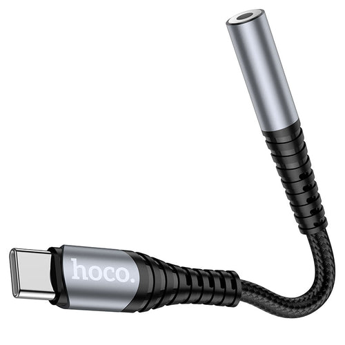 Adaptador de audio HOCO LS33 Tipo C a 3,5 mm gris metálico