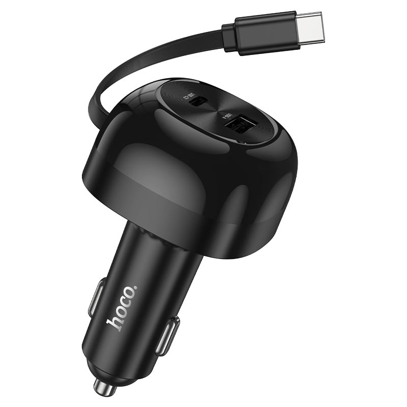 Cargador de auto HOCO NZ15 Unimpeded con cable retráctil