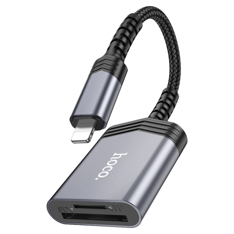 Lector HOCO UA25 Lightning a SD y microSD