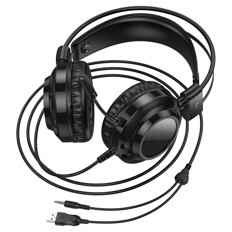 Cable con conectores USB y 3,5 mm de los audífonos HOCO W110