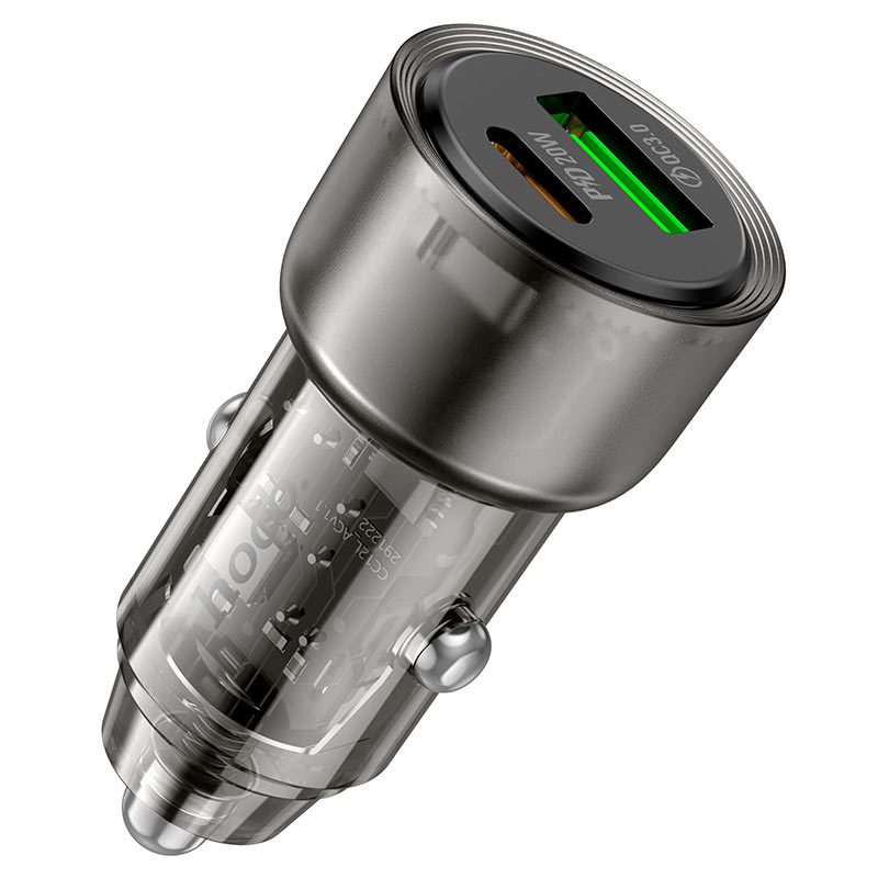 Puertos USB-C 20W y USB-A 18W del cargador HOCO Z52