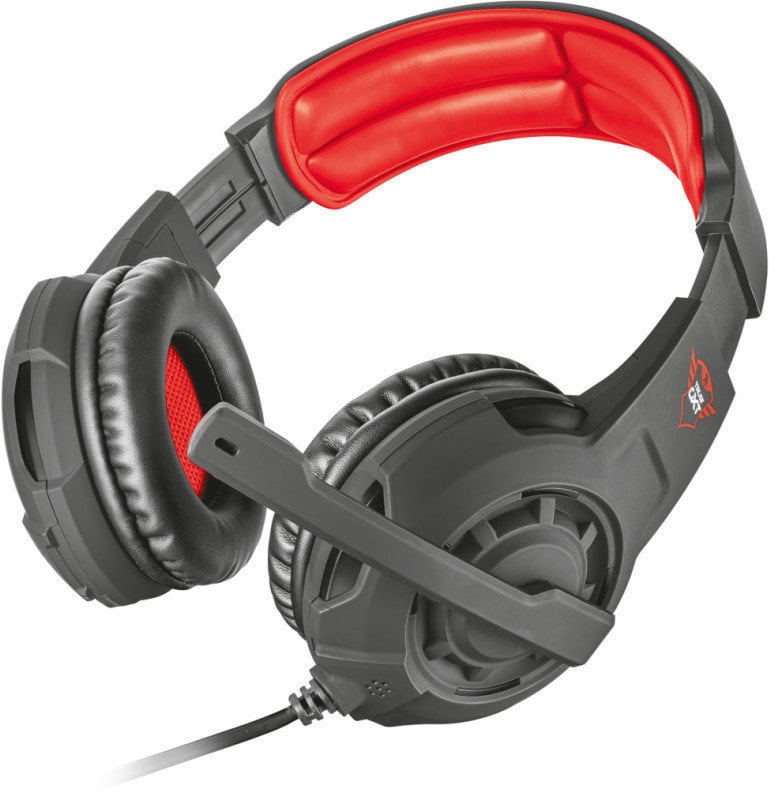 Audífonos gamer Trust GXT 310 Radius negros con micrófono ajustable