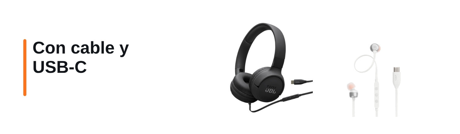 Audifonos con cable en Tu Merkado: JBL Tune 520C USB-C y JBL Tune 310C USB-C
