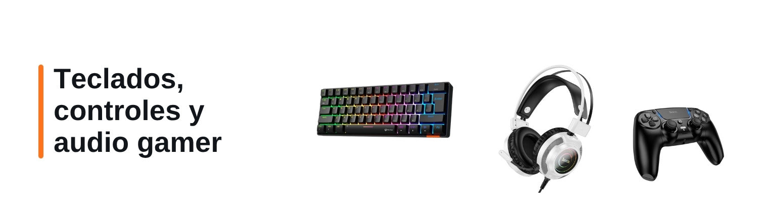 Categoria Gamer en Tu Merkado: teclado mecanico Meetion MK005BT, audifonos gamer HOCO W110 Resource y control inalambrico HOCO GA32 Dragon