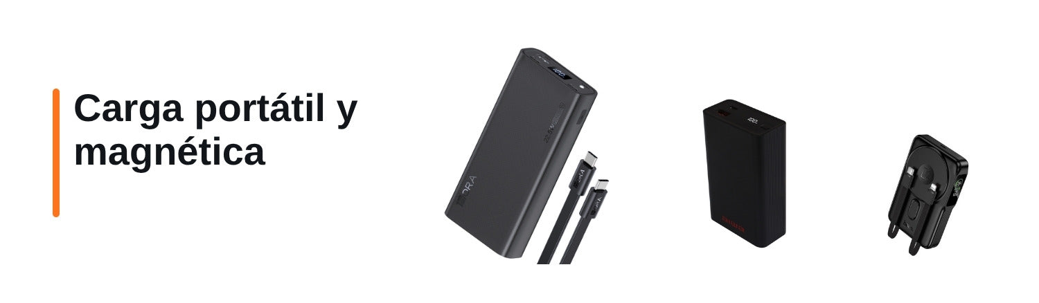 Power banks en Tu Merkado: 1HORA GAR158 20.000 mAh, AIWA PAW-650 65W y HOCO Q48 Core magnetico