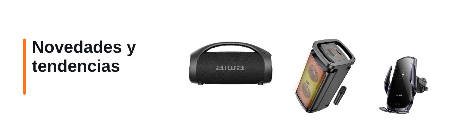 Productos tendencia en Tu Merkado: parlante AIWA AW-S144BT, karaoke BOROFONE BP25 Vida y soporte de auto HOCO CA202 Plus