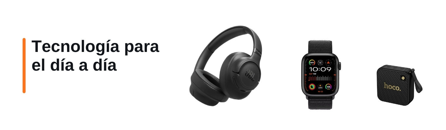 Tecnologia en Tu Merkado: audifonos JBL Tune 780NC, smartwatch JSS-500 S9 y parlante HOCO HT1 Marquis