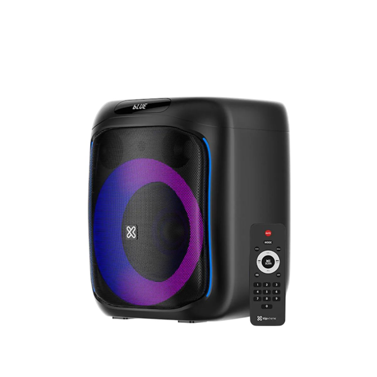 Parlante Klip Xtreme BoomBlaster KLS-655 negro con luces LED moradas y control remoto